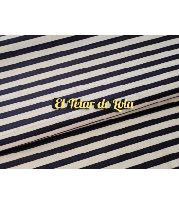 POPELIN RAYAS MARINO