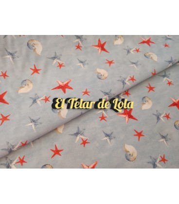 POPELIN MARINERO ESTRELLA/CARACOLES