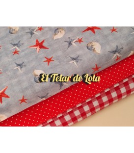 POPELIN MARINERO ESTRELLA/CARACOLES