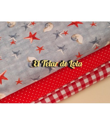 POPELIN MARINERO ESTRELLA/CARACOLES