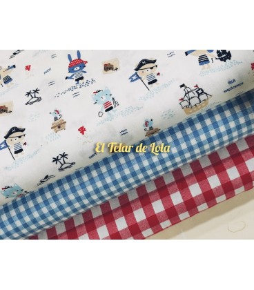 POPELIN ALGODON PIRATAS F/BCO