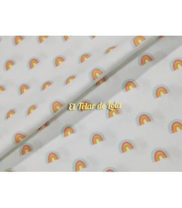 POPELIN ARCOIRIS F/BLANCO