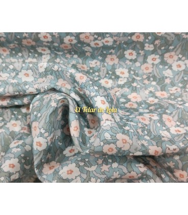 SARGA FLORES VERDE AGUA