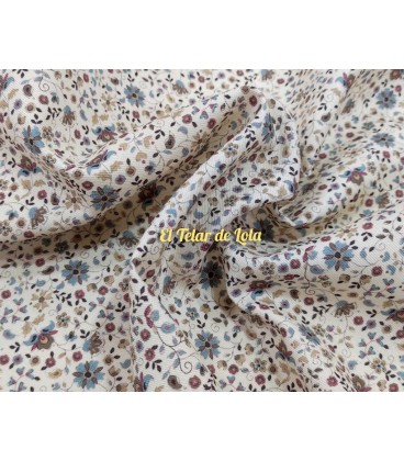 VIYELA FLOR DIMINUTA AZULONA