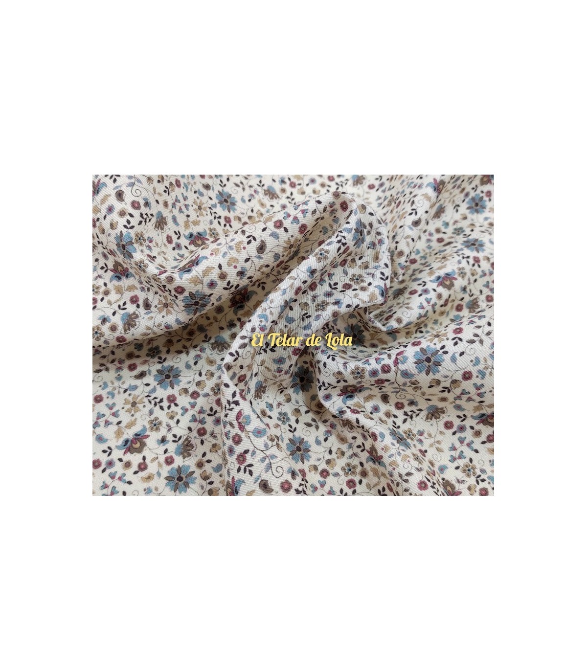 VIYELA FLOR DIMINUTA AZULONA