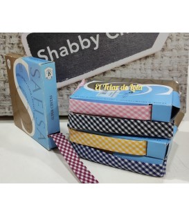 CINTA BIES 18 MM VICHY SAFISA