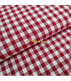 VICHY ALGODON 1 CM GRANATE