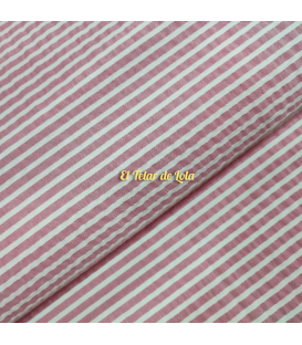 RAYA SEERSUCKER BCO/CEREZA