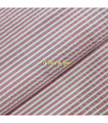 RAYA SEERSUCKER BCO/CEREZA