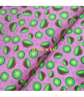 POPELIN KIWI FONDO FUXIA
