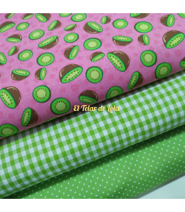 POPELIN KIWI FONDO FUXIA