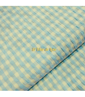 VICHY BICOLOR SEERSUCKER VERDE/AMARILLO