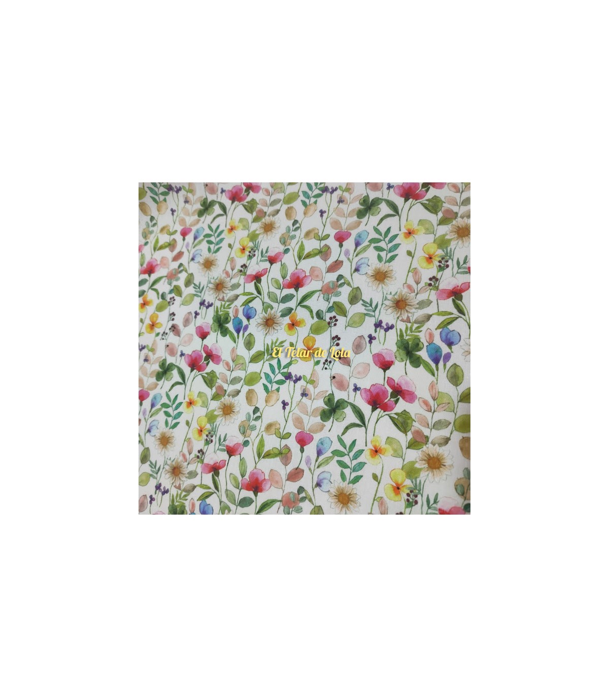 POPELIN FLORES HOJITAS CAPRI