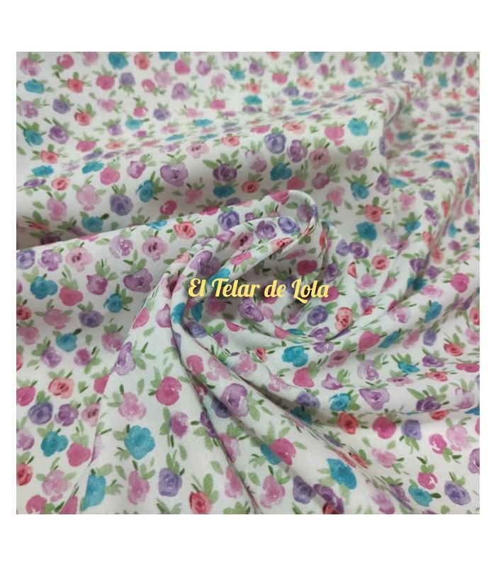 POPELIN FLORECILLAS LILAS  ITURI