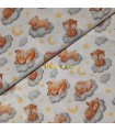 POPELIN ALGODON ZORRITO DORMIDO