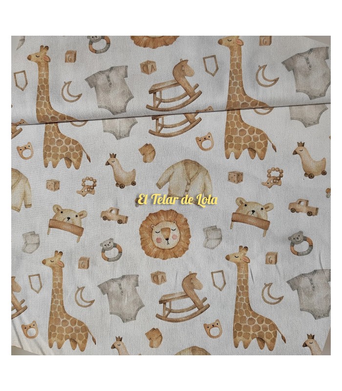 POPELIN ALGODON JIRAFAS