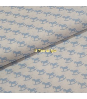 POPELIN  CABALLITOS CELESTE AKITA