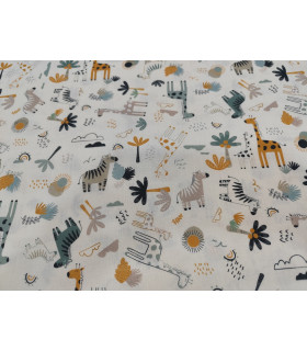 POPELIN CEBRA/JIRAFA