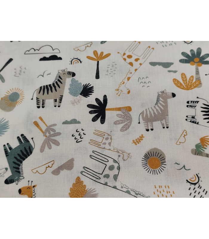 POPELIN CEBRA/JIRAFA