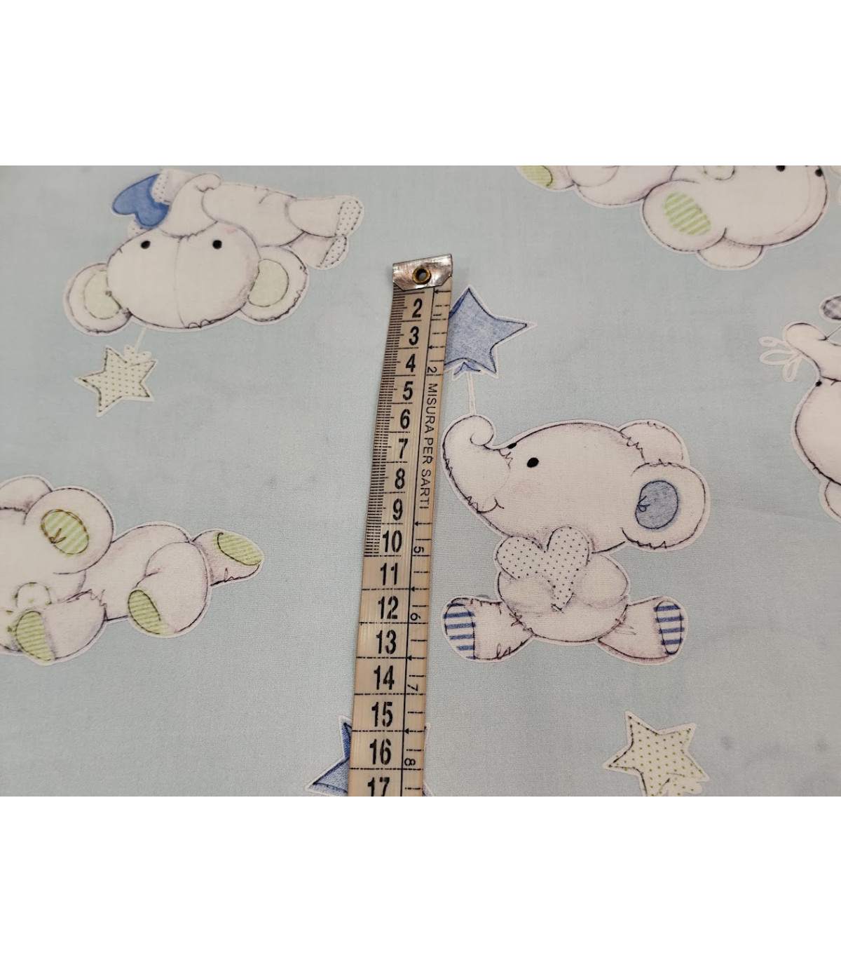 POPELIN ELEFANTES FONDO CELESTE