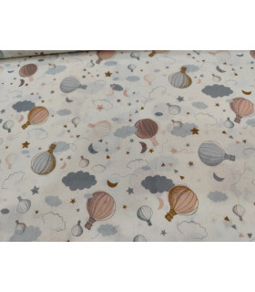 POPELIN GLOBOS Y NUBES