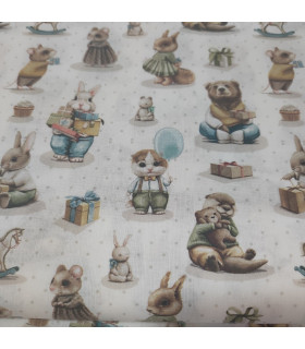 POPELIN OSITOS/CONEJITOS