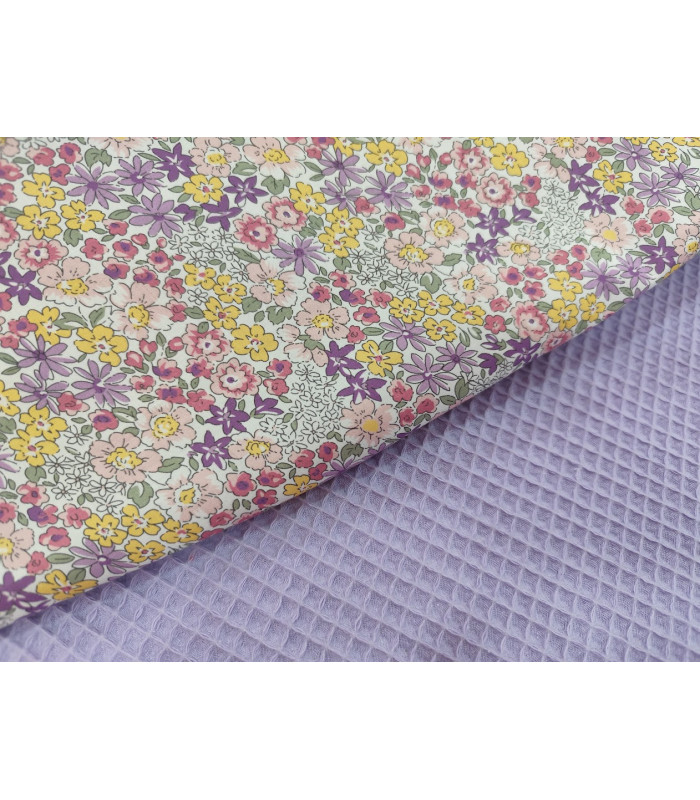 POPELIN ESTAMPADO FLORECITAS MALVA