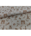 VIYELA ESTAMPADA MOTIVOS PARISINOS