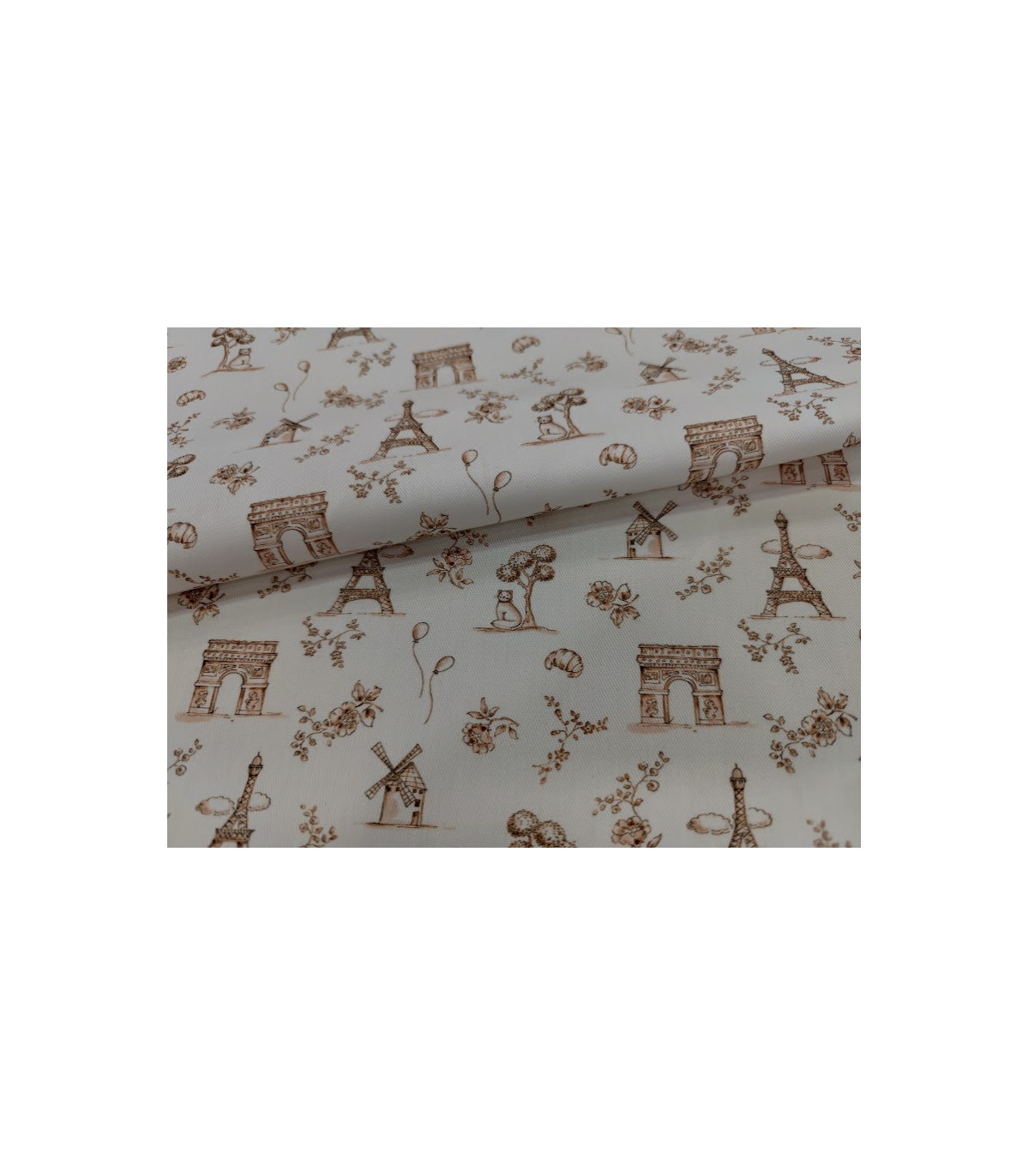 VIYELA ESTAMPADA MOTIVOS PARISINOS