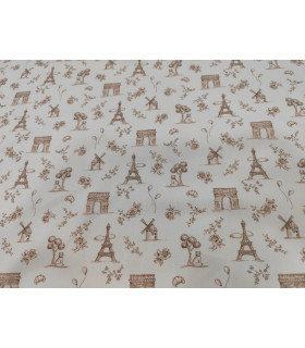 VIYELA ESTAMPADA MOTIVOS PARISINOS