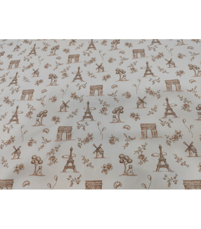 VIYELA ESTAMPADA MOTIVOS PARISINOS
