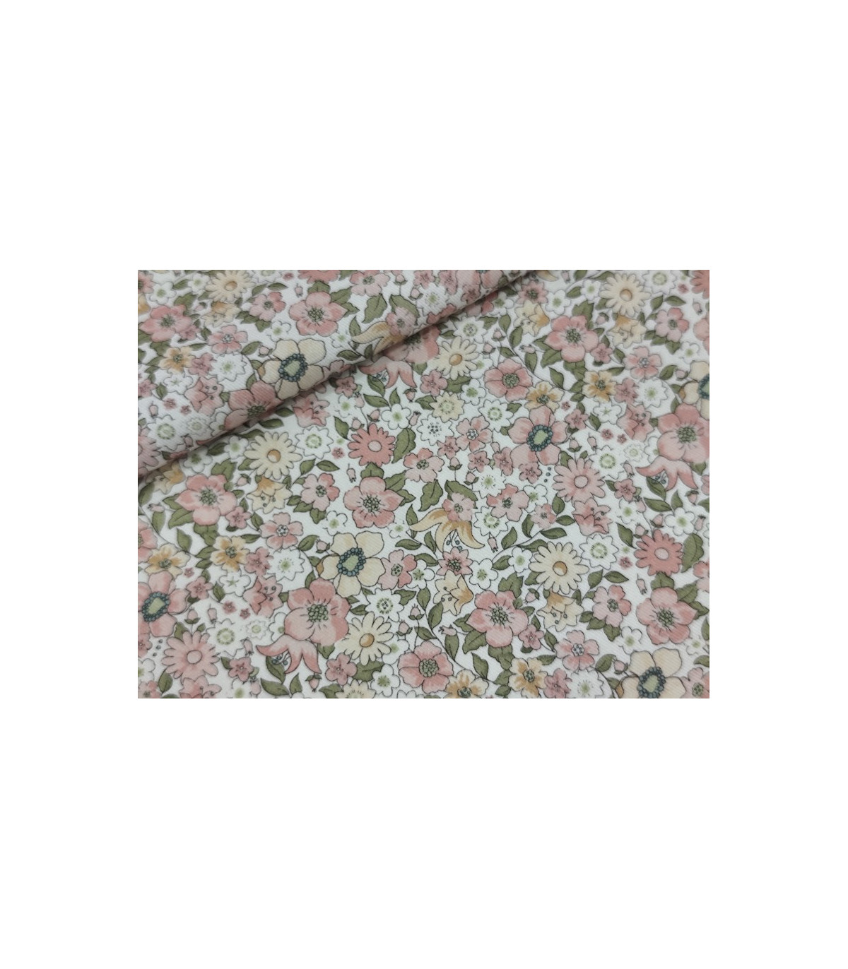 SARGA ALGODON FLORES ROSAS NUDE
