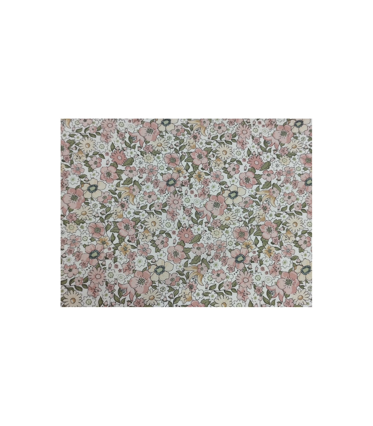 SARGA ALGODON FLORES ROSAS NUDE