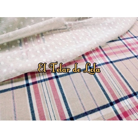 FRANELA CUADRO ESCOCES  25CMS