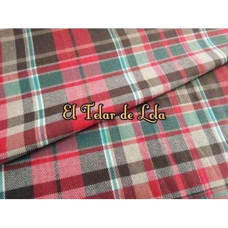 FRANELA CUADRO ESCOCES  25CMS