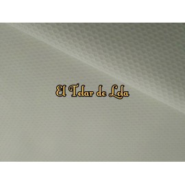PIQUE NIDO DE ABEJA MARFIL 25 CMS