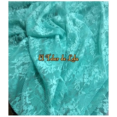 TUL ENCAJE VERDE MAR 25 CMS