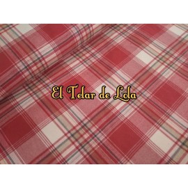 CUADRO ESCOCES FRANELA ROJO 25 CMS