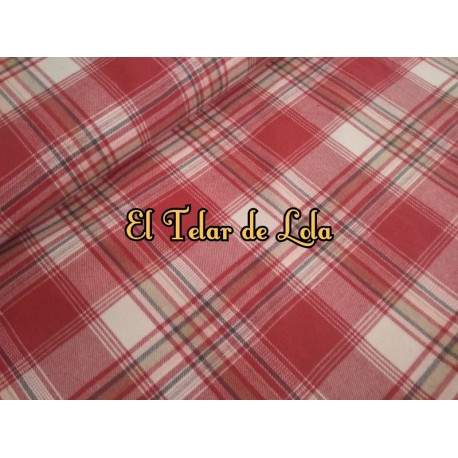 CUADRO ESCOCES FRANELA ROJO 25 CMS