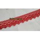 ENCAJE BOLILLO ROJO 25 CMS