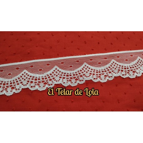 ENCAJE DE NYLON BLANCO 25 CMS