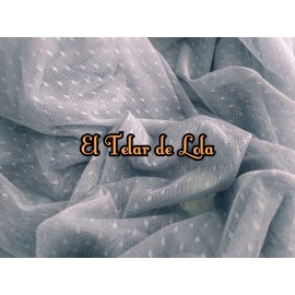 TUL PLUMETI LAGRIMA GRIS 25 CMS