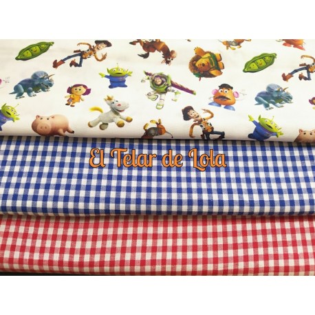 ALGODON ESTAMPADO TOY STORY 25 CMS