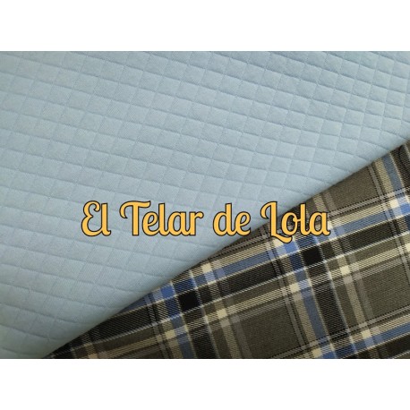 SUDADERA PUNTO DIAMANTE CELESTE   25 CMS