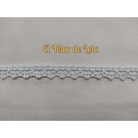 PUNTILLA BOLILLO BLANCO 25 CMS