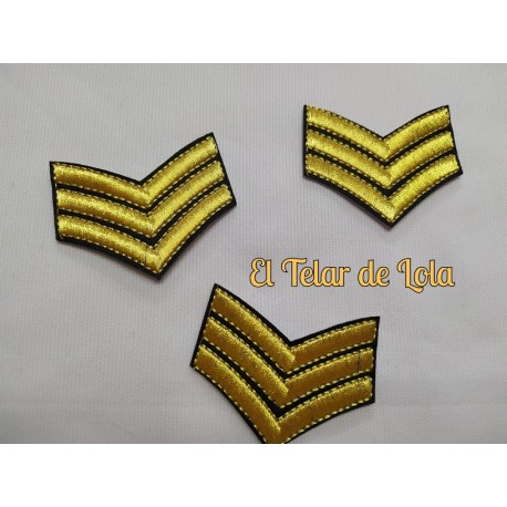 PARCHE THERMOADHESIVO GALON ORO