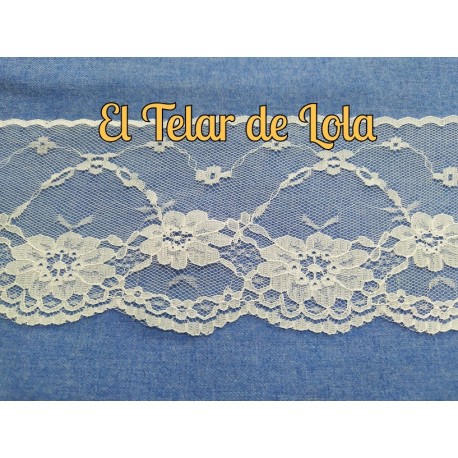 ENCAJE NYLON 8 CMS BLANCO