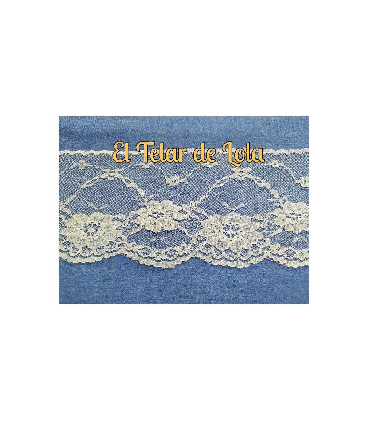 ENCAJE NYLON 8 CMS BLANCO