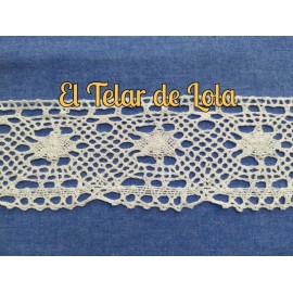 ENCAJE BOLILLO BCO 25 CMS