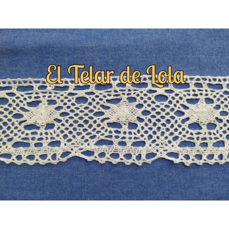 ENCAJE BOLILLO BCO 25 CMS